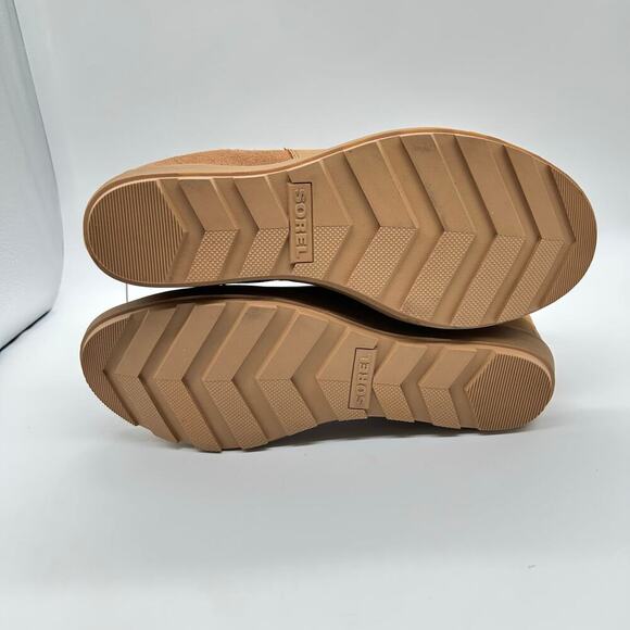 Sorel Boots Womens 10.5 Tan‎ Evie Lug Sole Wedge Ankle Pull on Bootie NEW - Picture 7 of 11